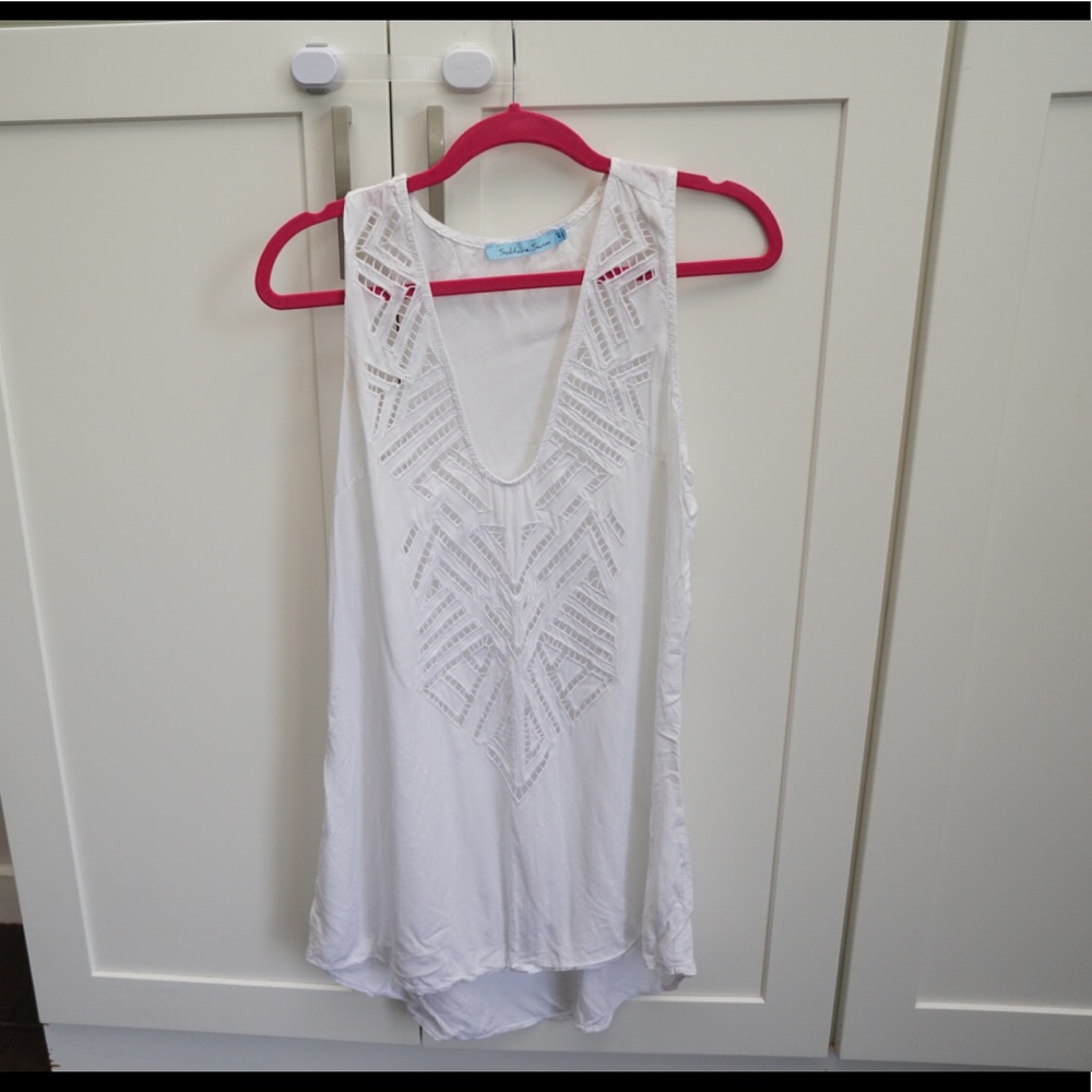 White lace swimsuit cover up dress